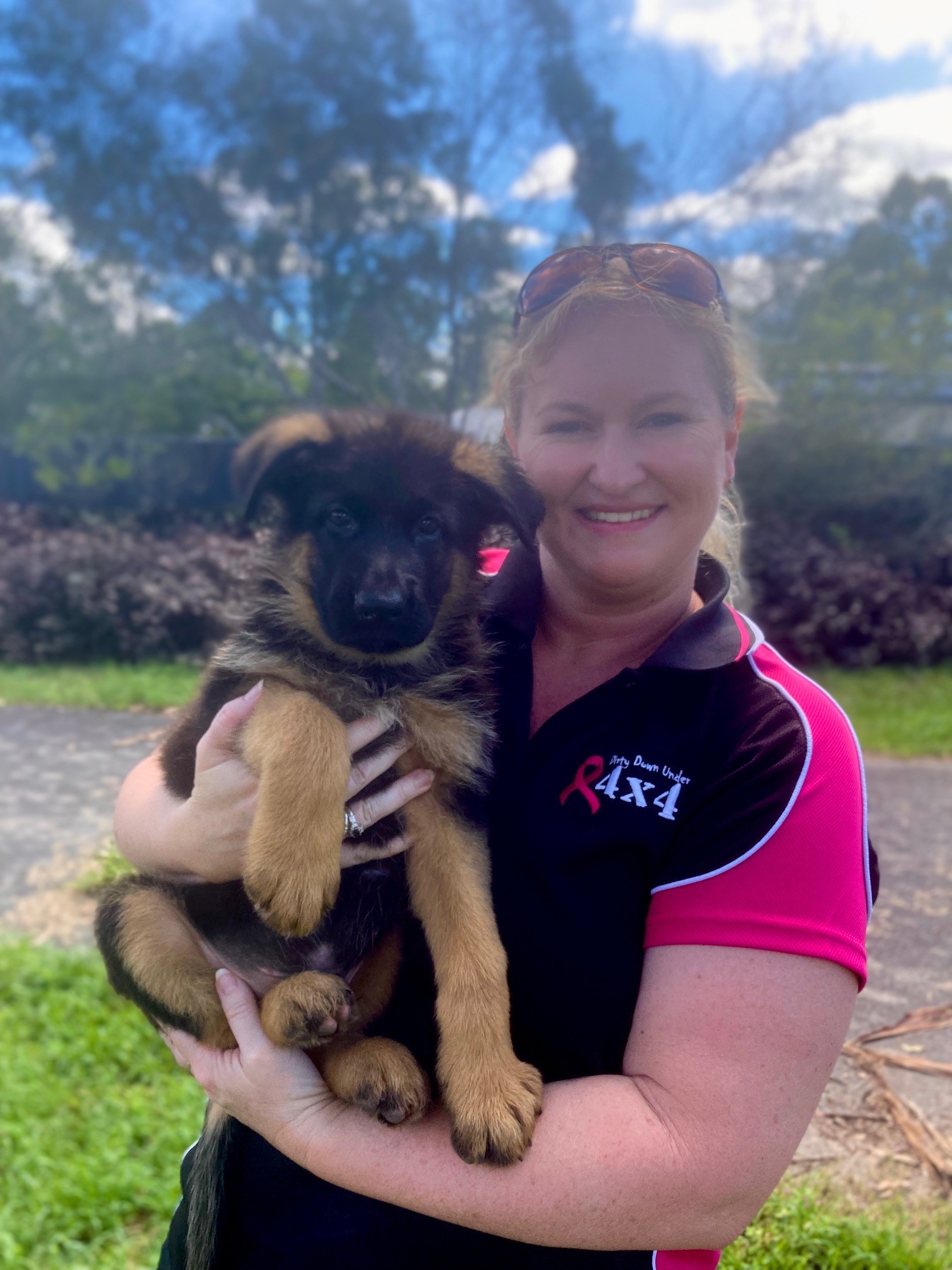 Ceasar 8 week old german shepherd male puppy with new owner