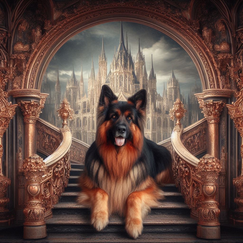 German Shepherds guarding their castles