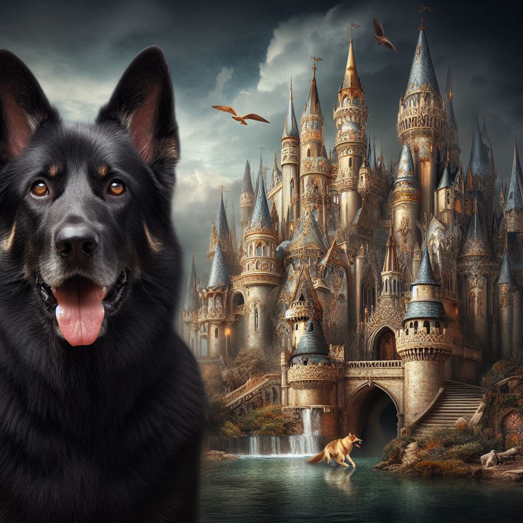 German Shepherds guarding their castles