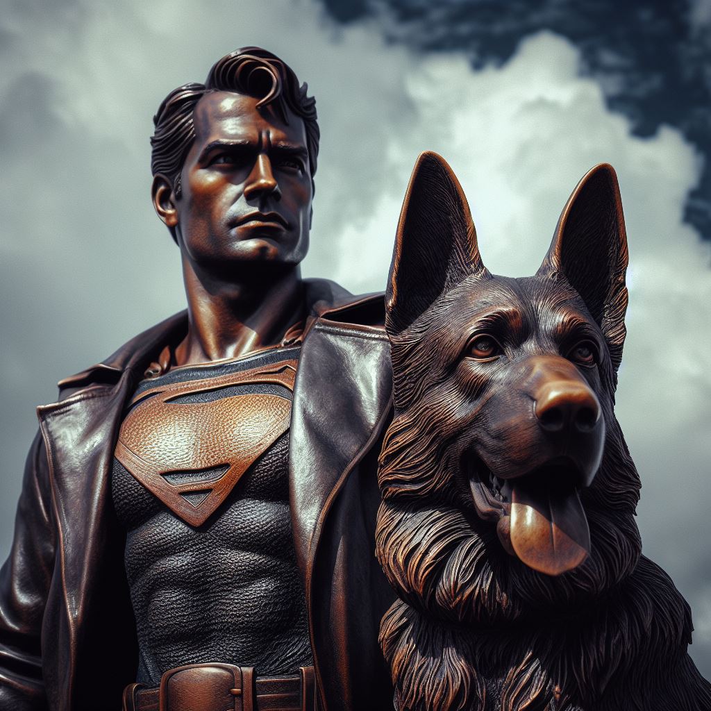 Superman Henry Cavill with his German Sheperd