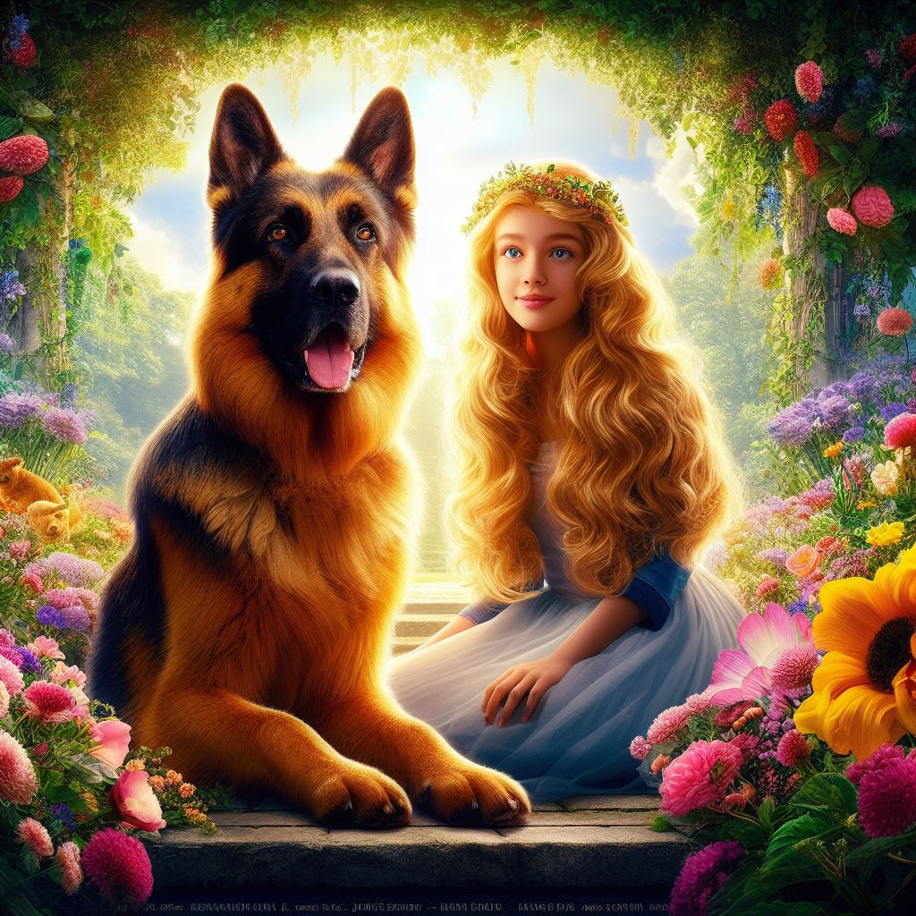 German shepherd with a princess 4