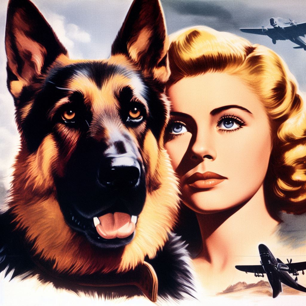 German shepherd with glamour hollywood screen sirens 4