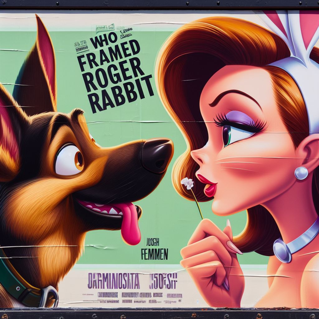 Jessica Rabbit with the German Shepherd Detective 2