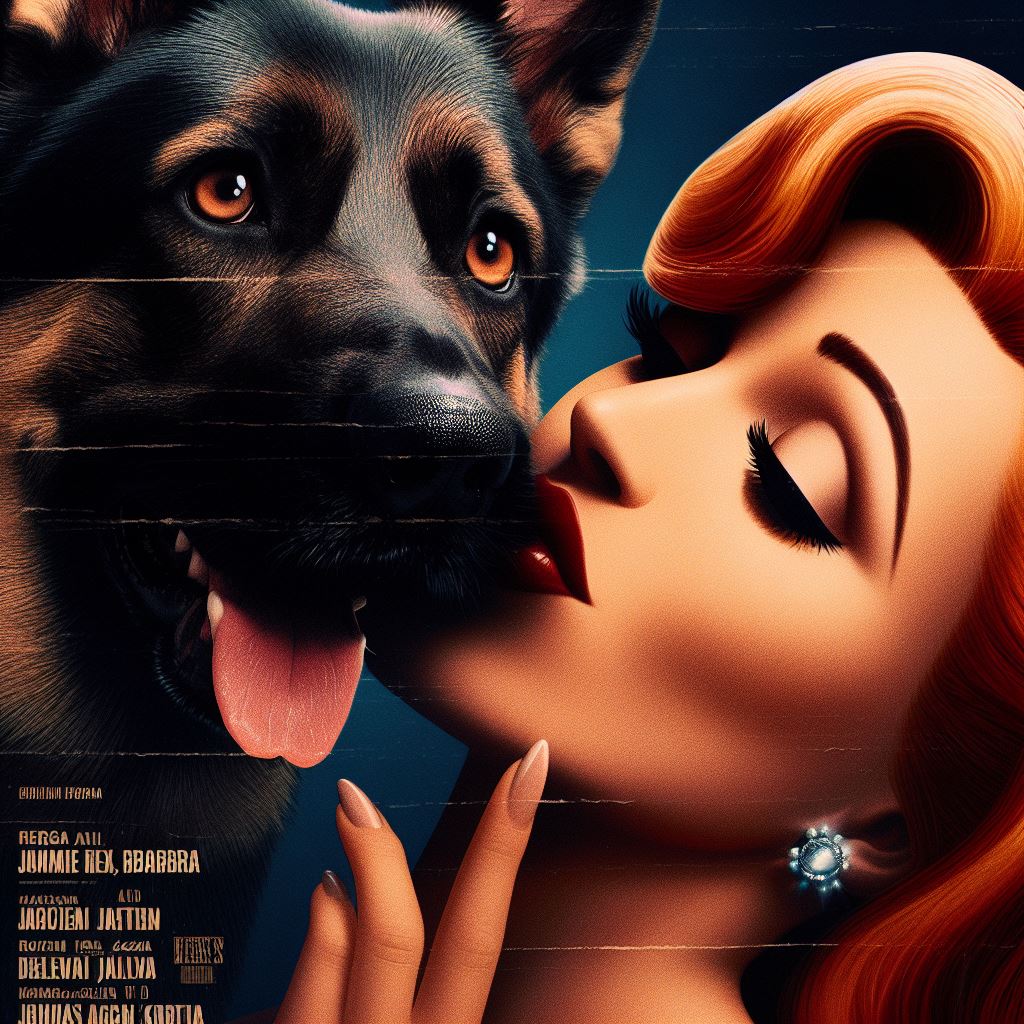 German Shepherd and hollywood starlet