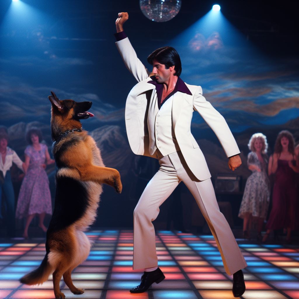 German shepherds at the Disco