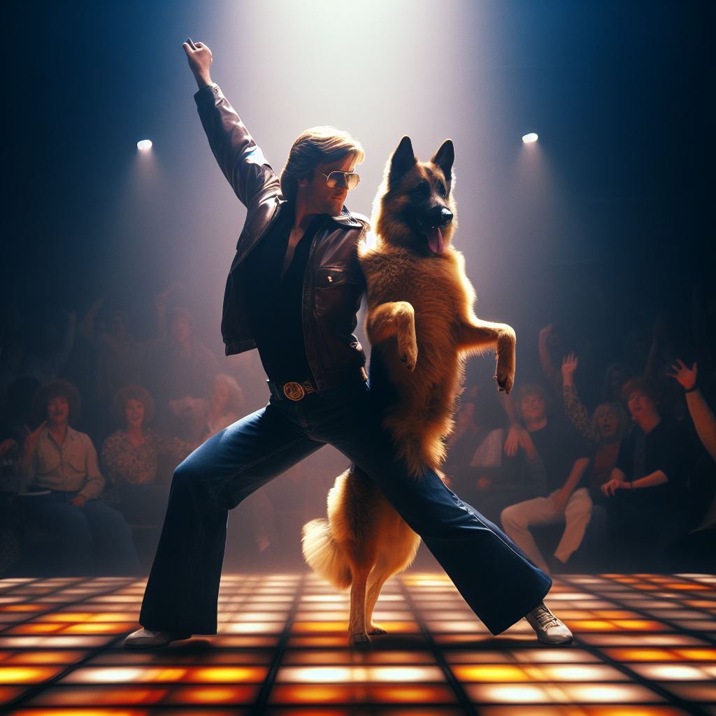 German shepherds at the Disco