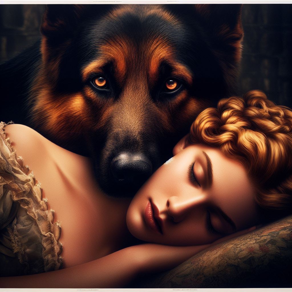 German Shepherd and sleeping beauty 4