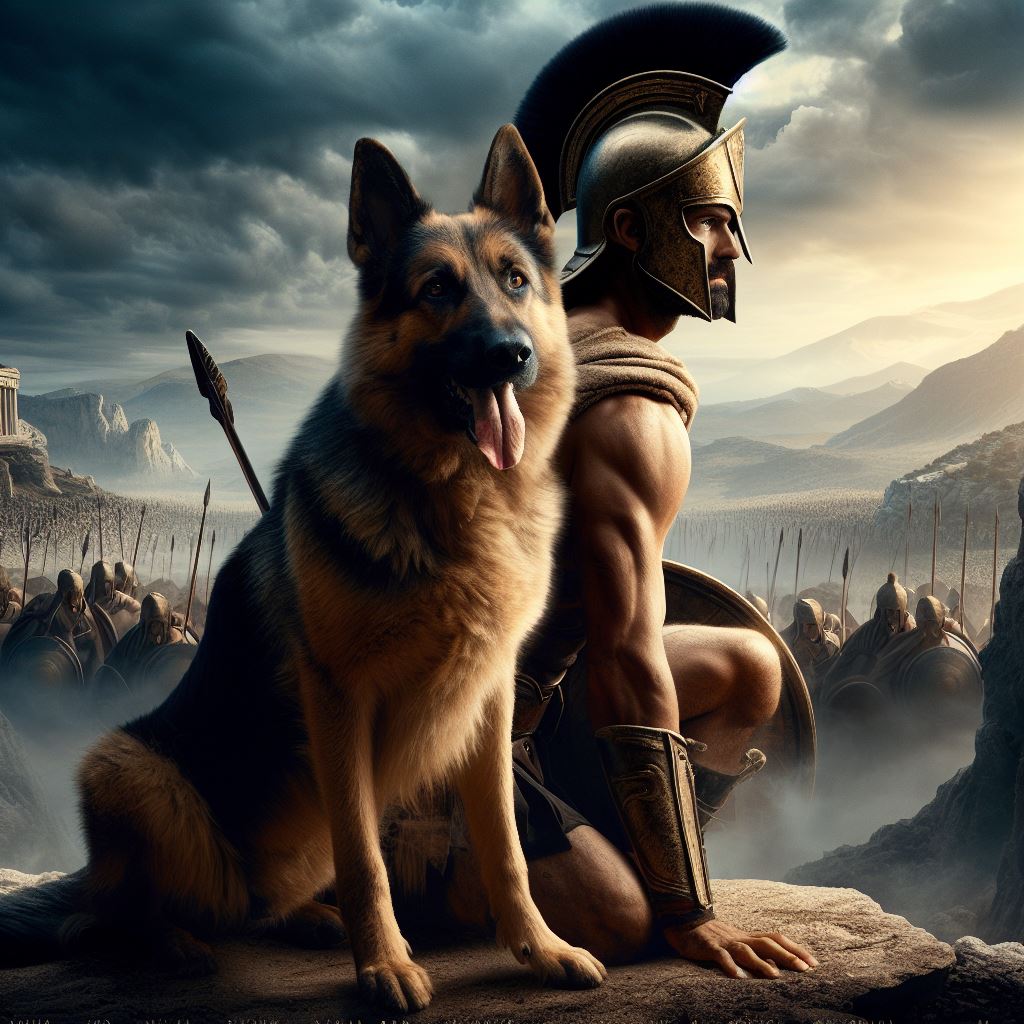 Gladiator and his german shepherd fearless companion 2